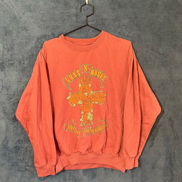 GUNS N´ ROSES Comfy Red Long Sleeve Graphic Sweatshirt Men’s Size‎ XL - Picture 1 of 5